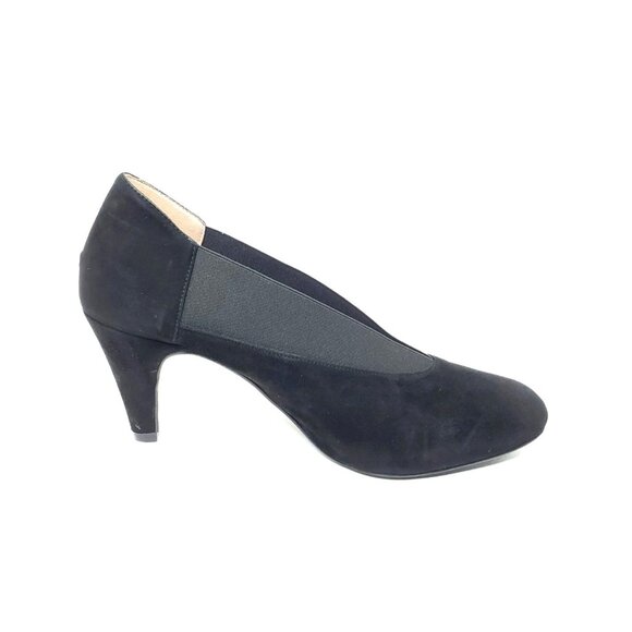 Sole Bliss Mercy Black Suede Comfort Heels Wide Fit Bunion Friendly EU 40 US 10 - Picture 2 of 11